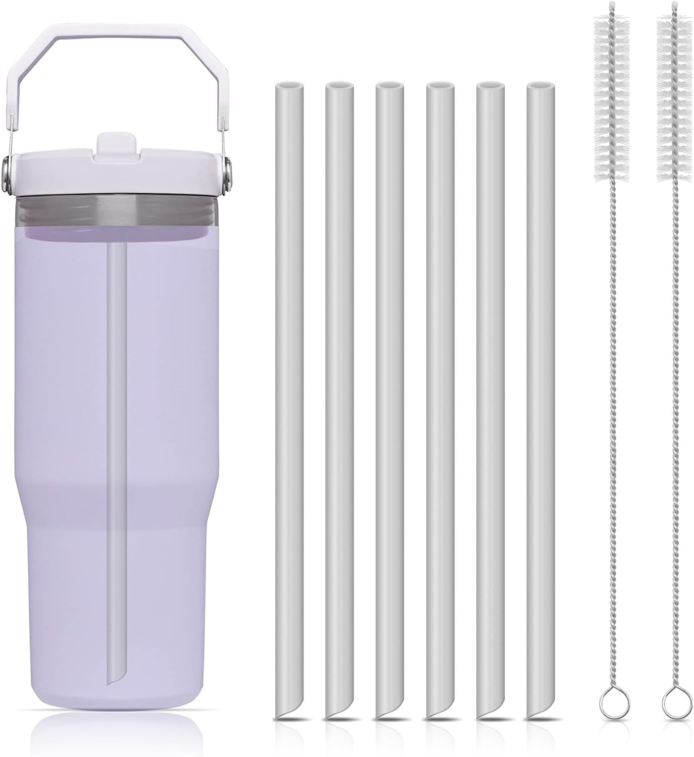 Reusable Straw - 6 buah sedotan plastik dapat digunakan
