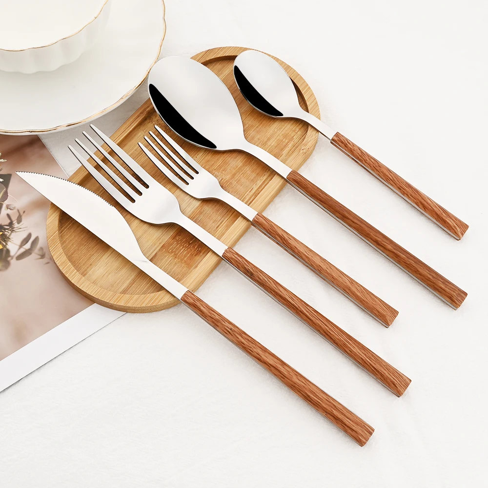 Bamboo Cutlery - Alat makan Set 16/24/30 buah, sendok