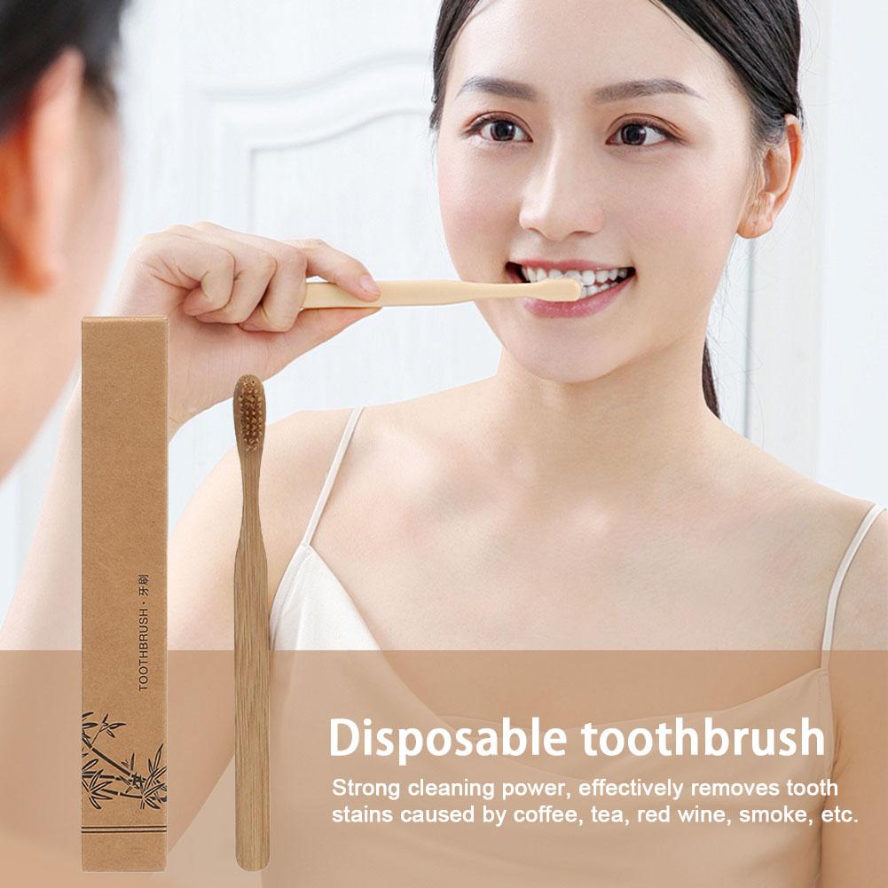 Bamboo Toothbrush - Sikat Gigi Sekali Pakai, Ramah Lingkungan,