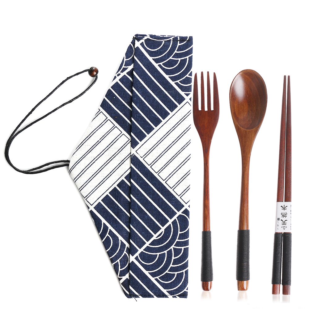 Bamboo Cutlery - Set alat makan gaya Jepang, sendok