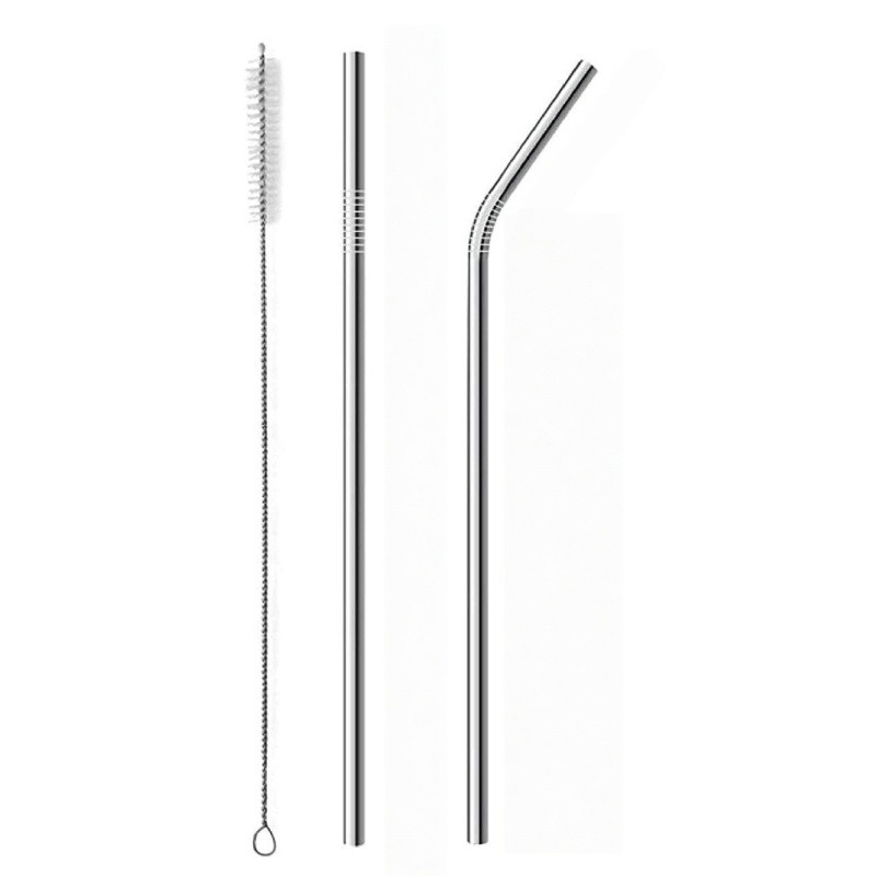Reusable Straw - 3 buah sedotan logam baja tahan
