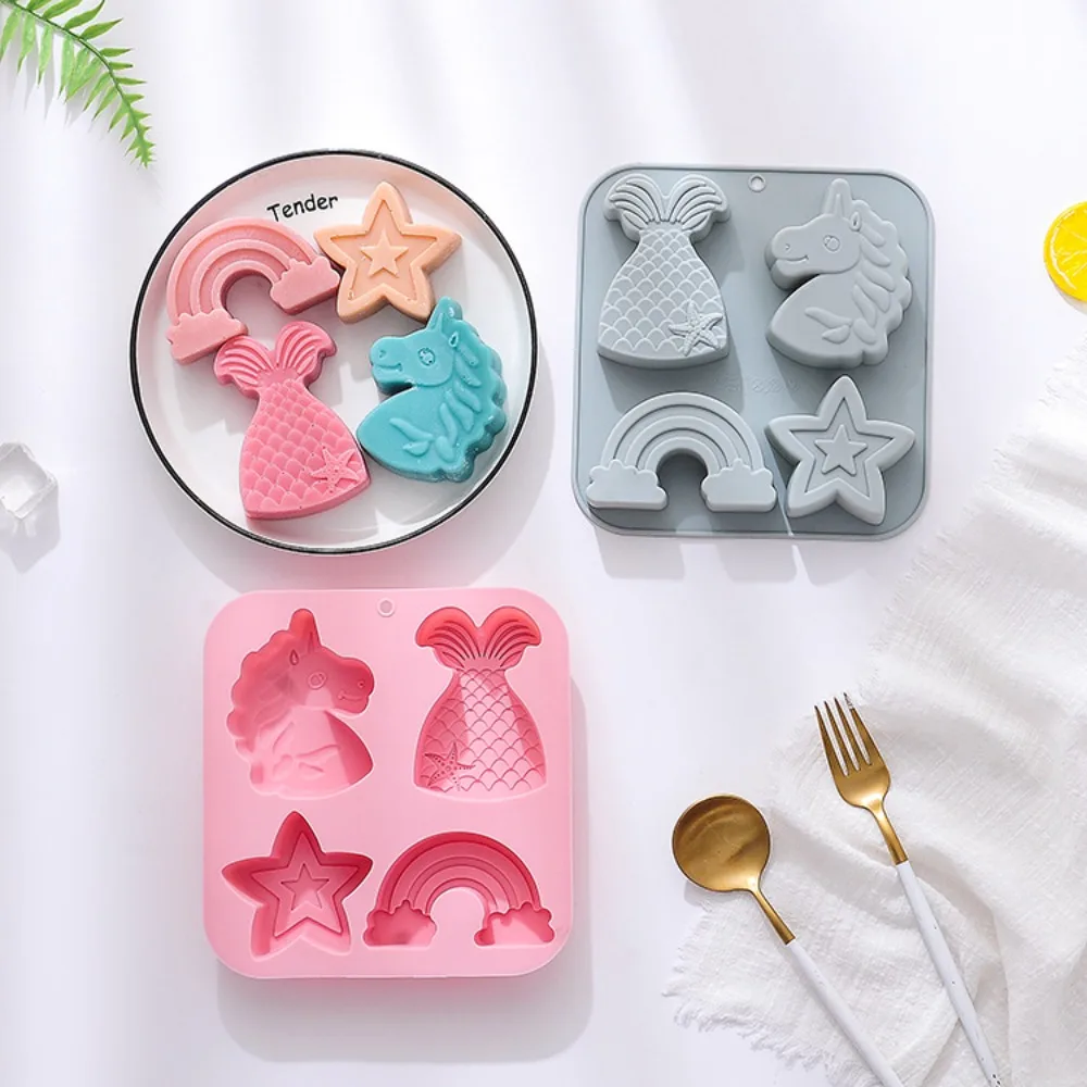 Eco Soap - Cetakan sabun cokelat silikon pelangi bintang