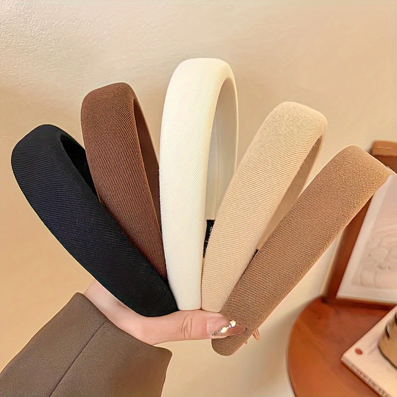 Eco Sponge - Headband Spons Warna Solid untuk Wanita,