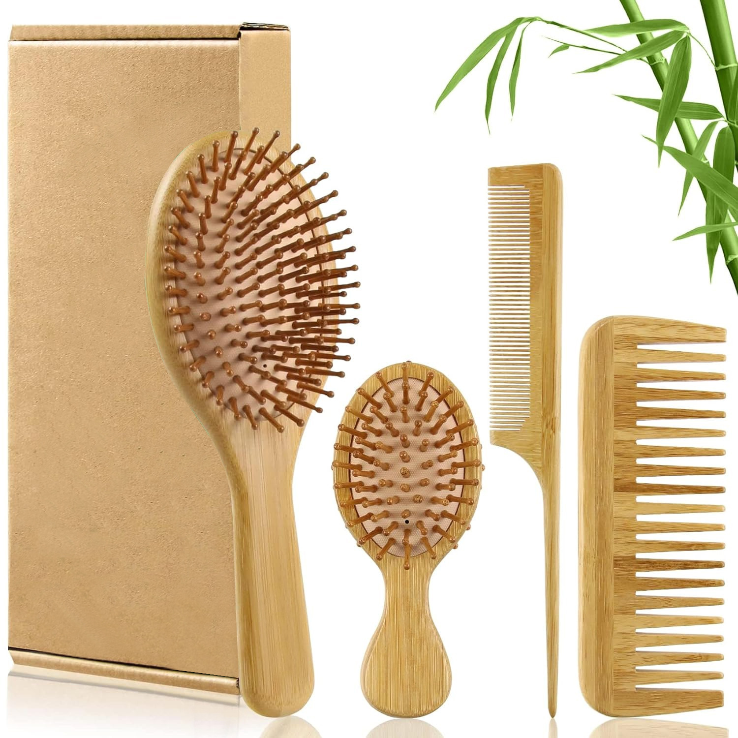 Bamboo Toothbrush - Set Sisir dan Sikat Rambut Bambu