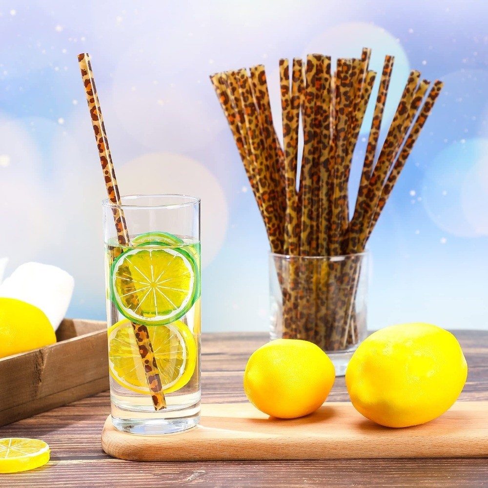 Sedotan Minum Motif Leopard Tr - Reusable Straw ulasan dan harga