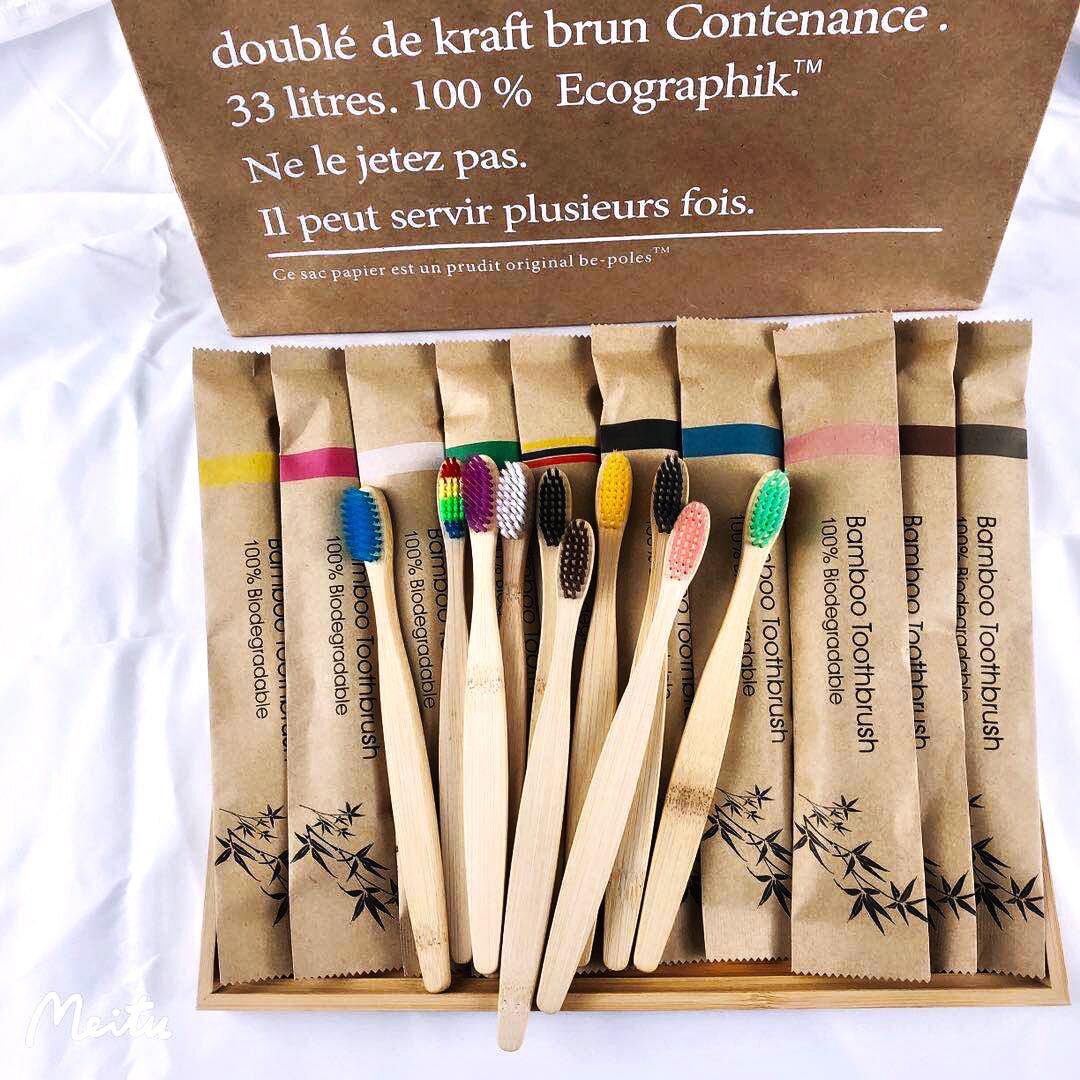 Sikat Gigi Bambu Warna Acak 5/ - Bamboo Toothbrush ulasan dan harga