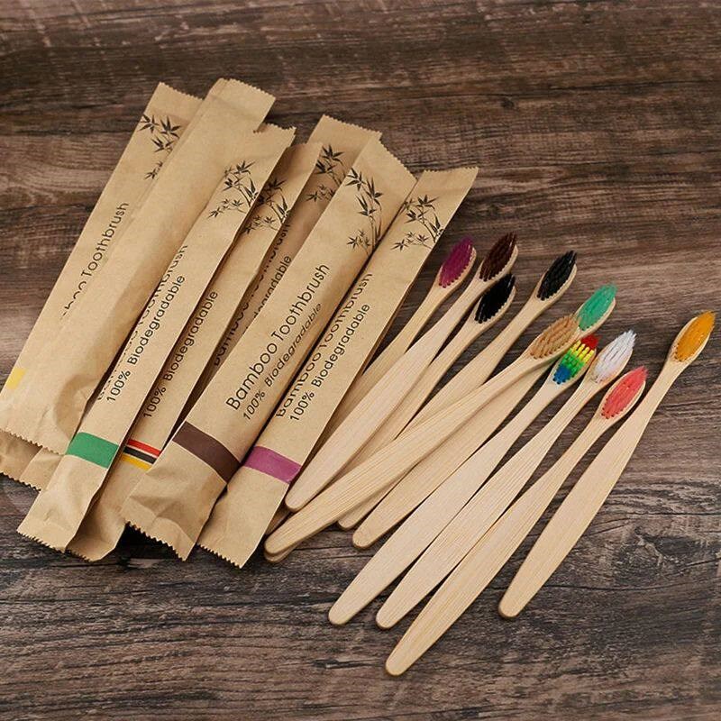 Sikat Gigi Bambu Warna Acak 5/ - Bamboo Toothbrush ulasan dan harga