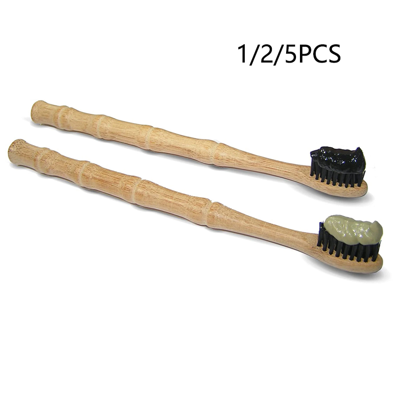 1/2/5 Buah Sikat Gigi Bambu Al - Bamboo Toothbrush ulasan dan harga