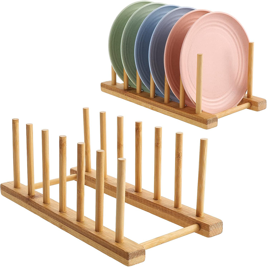 1 buah/2 buah Rak Piring Bambu - Bamboo Cutlery ulasan dan harga