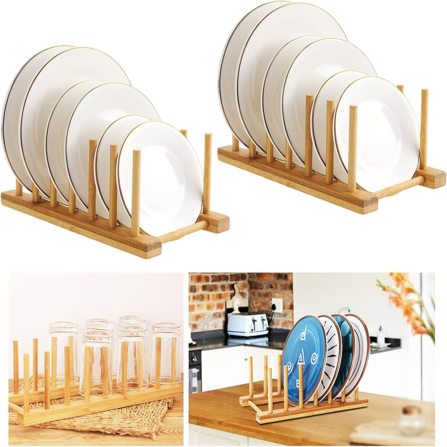 1 buah/2 buah Rak Piring Bambu - Bamboo Cutlery ulasan dan harga