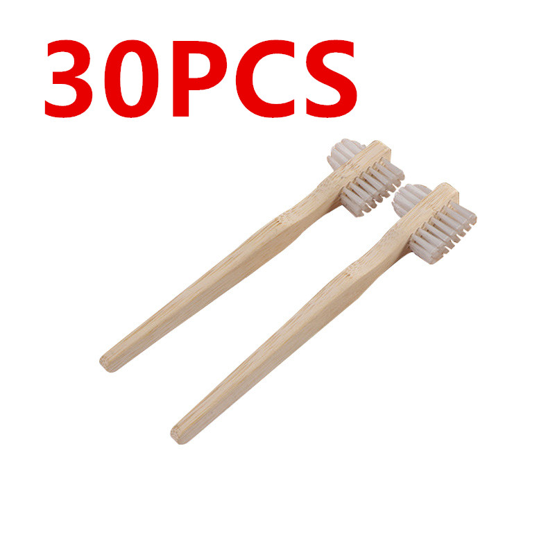 30 buah sikat gigi gigi palsu  - Bamboo Toothbrush ulasan dan harga